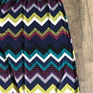chevron strapless maxi dress